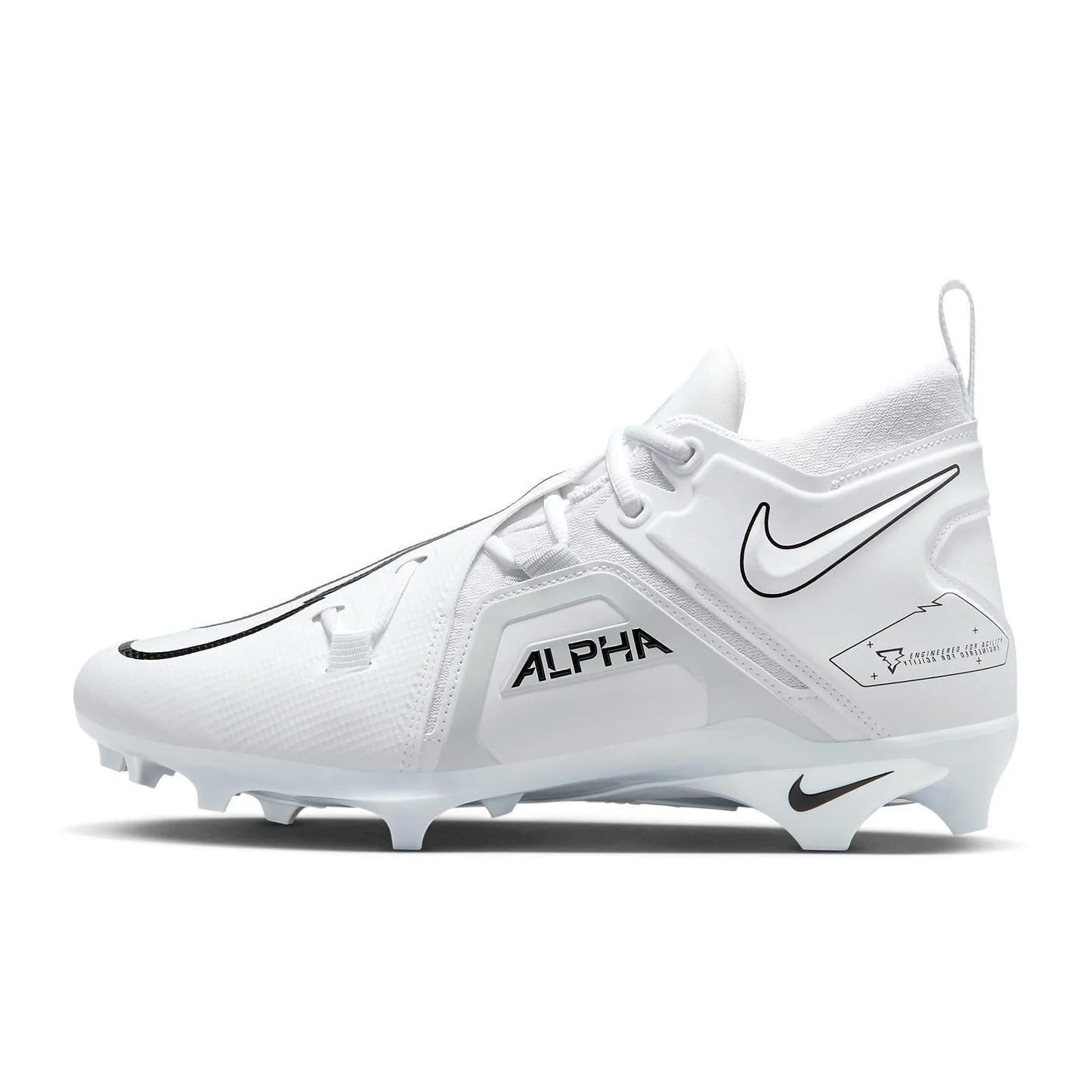 Nike Alpha Menace Pro 3 CT6649-109 White-Pure Platinum-Black Mens Football Cleats