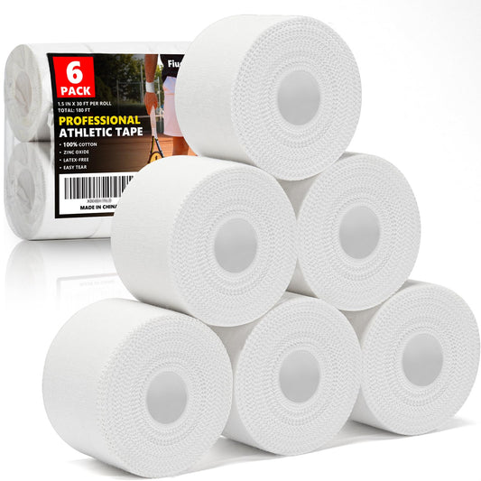 Professional 6 Pack White Athletic Sports Tape