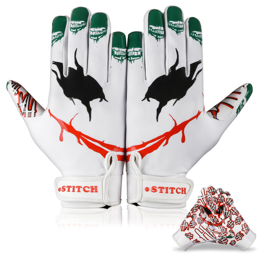 Football Gloves Jester face Adult & Youth Football Gloves